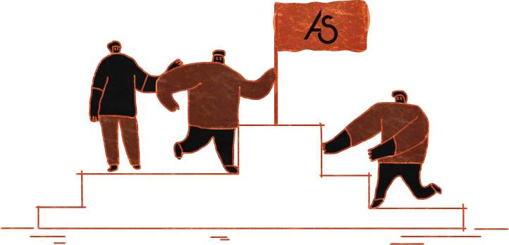Artstuff journey stepper illustration